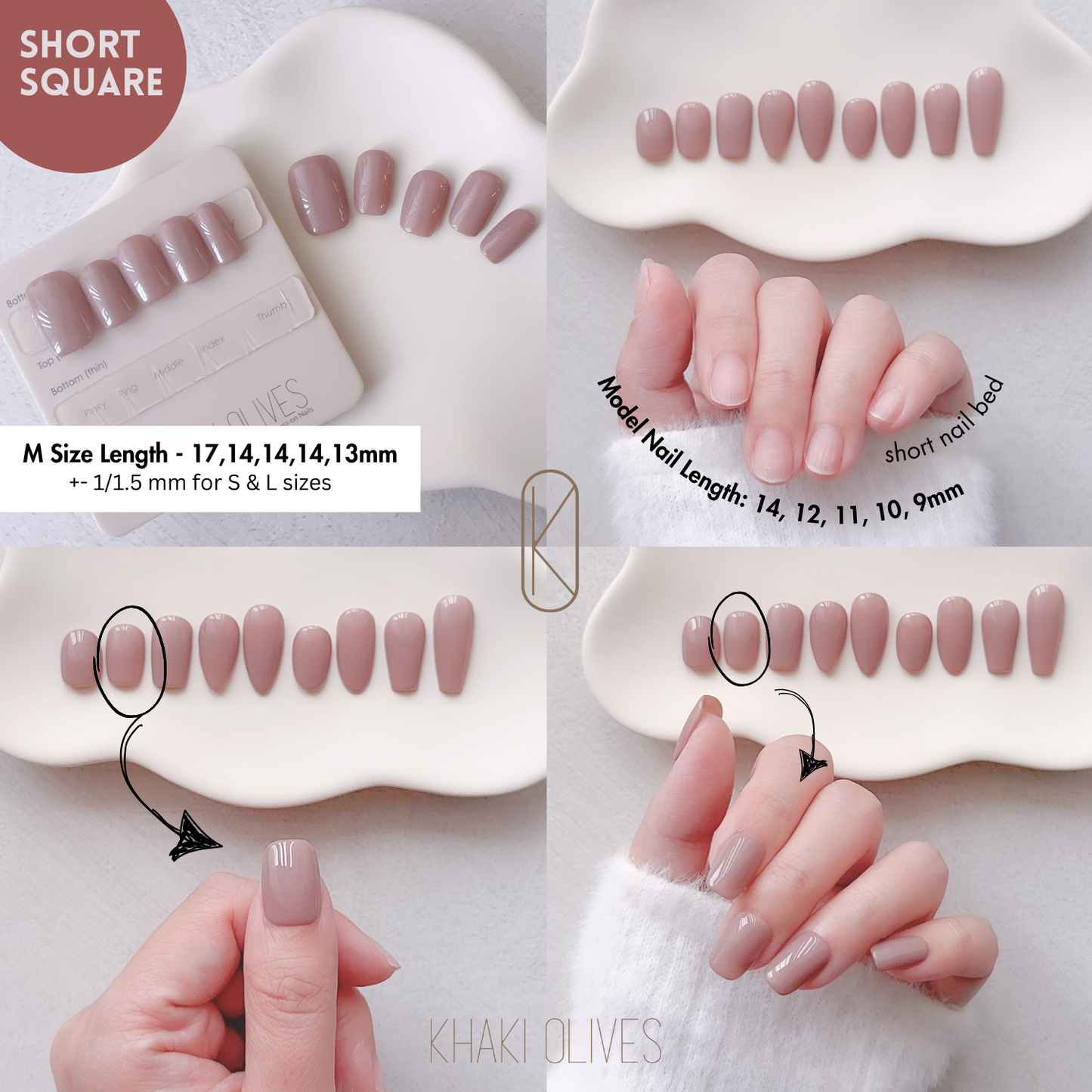 Classic French - Nude Base - Short Square