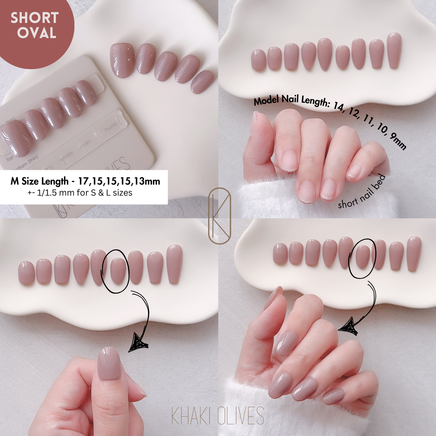 Classic French  - Nude Base - Short Oval