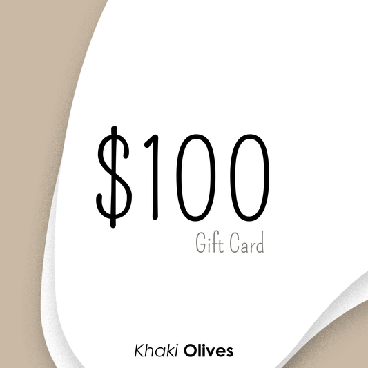 Khaki Olives e-Gift Card - $100