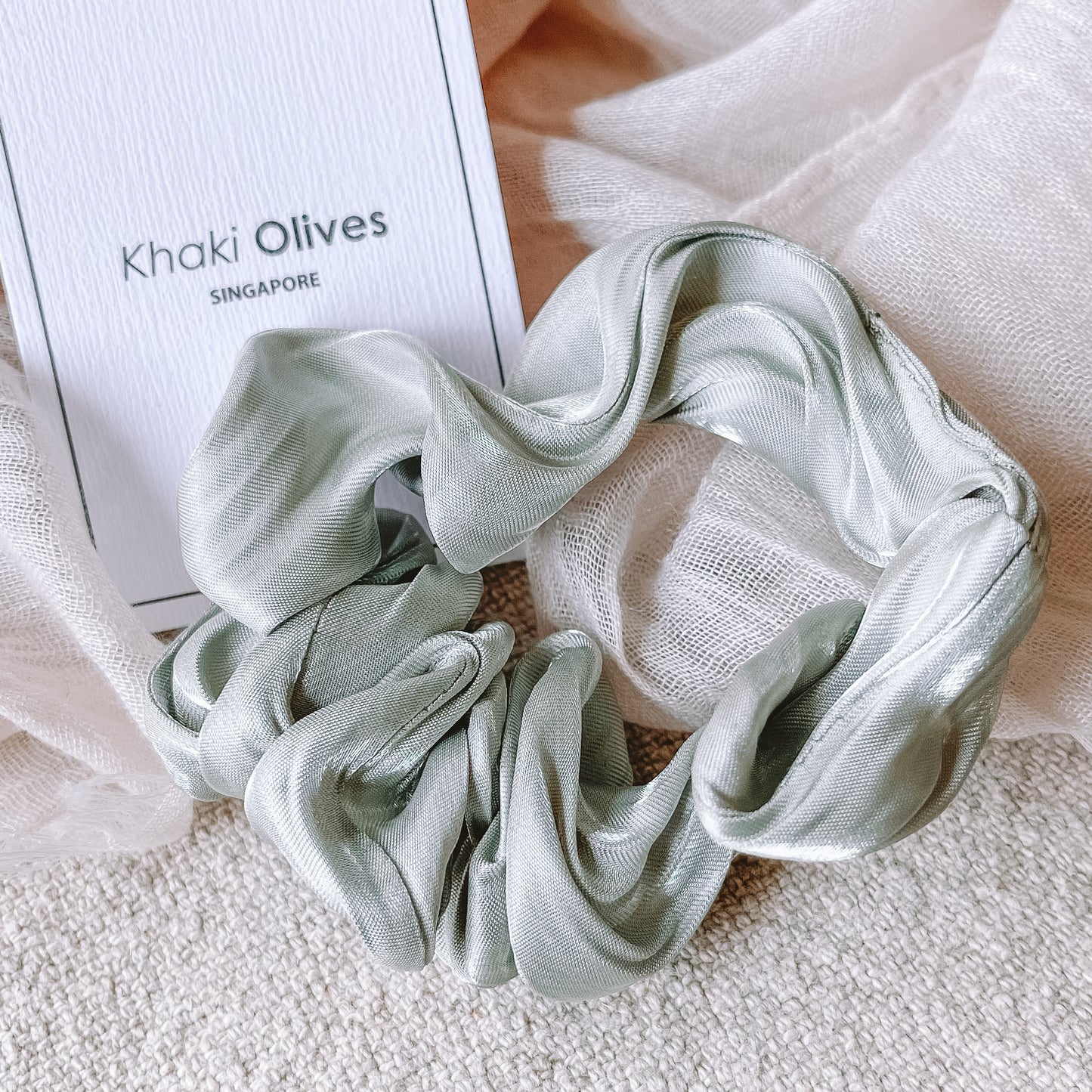 Satin Scrunchies - Shell Textured